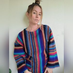 The Technicolor Dream Vintage 1970s Tunic Sweater M